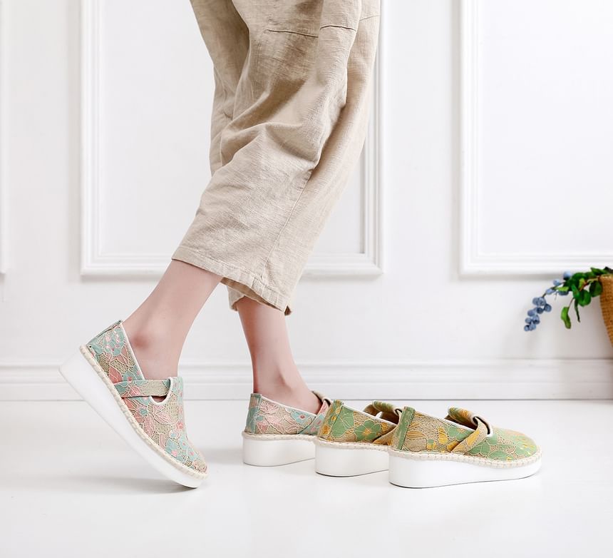 Slip-Ons Platform Lace