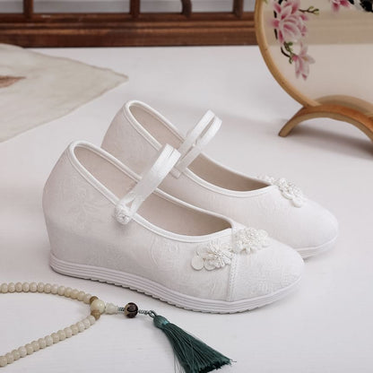 Floral Sandals Hidden-Wedge Textile