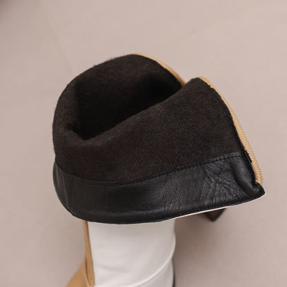 Pointed Toe Heel Boots Chunky Short