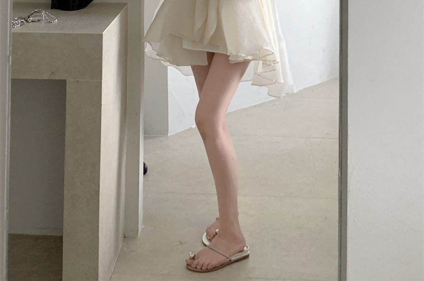 Off-Shoulder Bow Plain Dress Accent Tunic Long-Sleeve Ruched