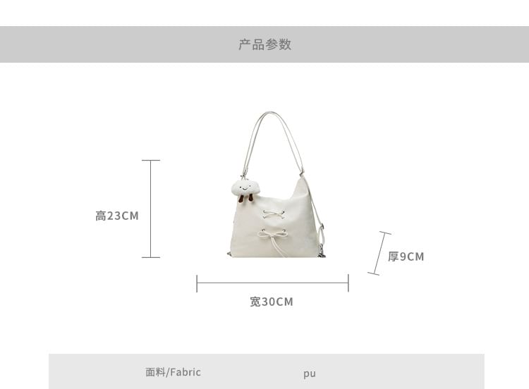 Lace Up Chain Tote Bag