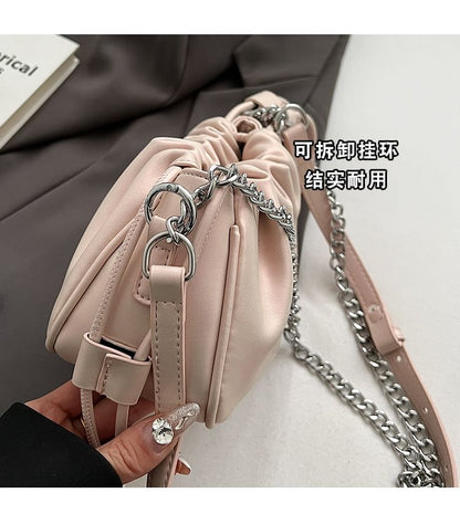 Drawstring Chain Crossbody Bag