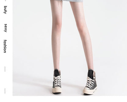 Drawstring Mini Waist Skirt Plain Pencil
