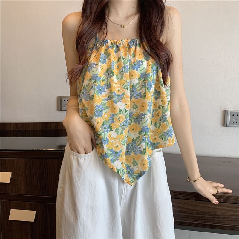 Print Halter Top Floral