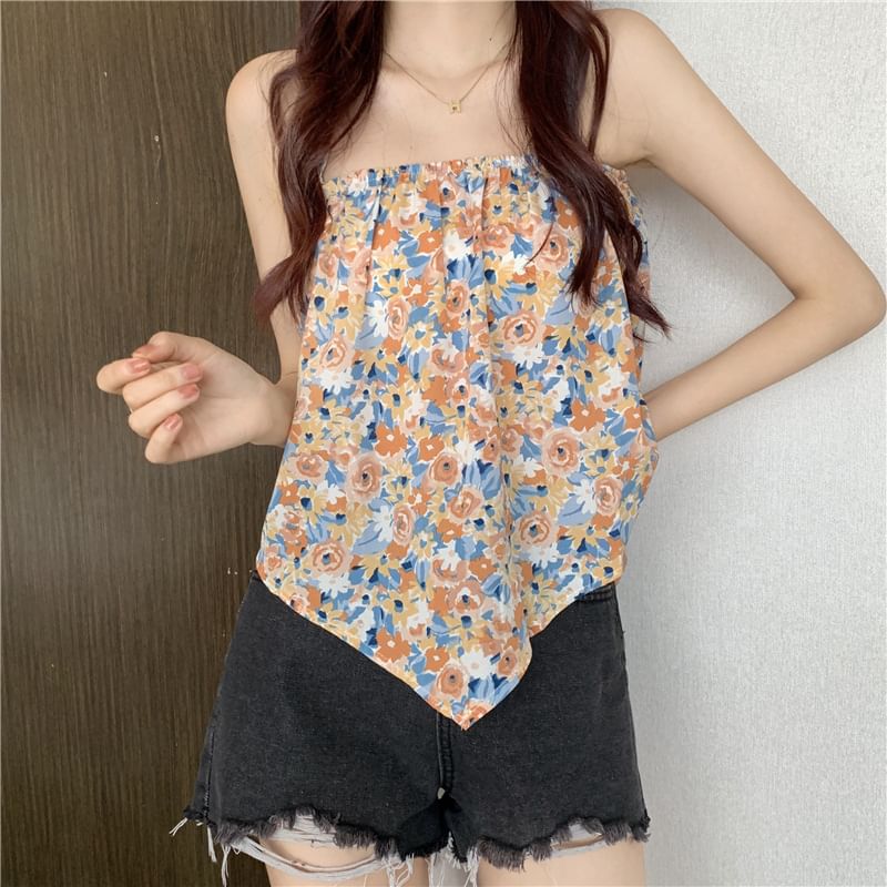Print Halter Top Floral