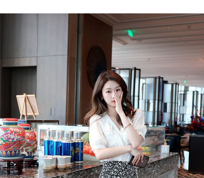 Print Midi Waist Elastic Skirt Floral A-Line