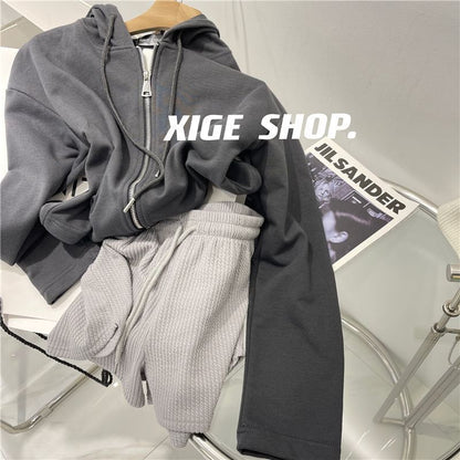 Drawstring Plain Shorts Waist