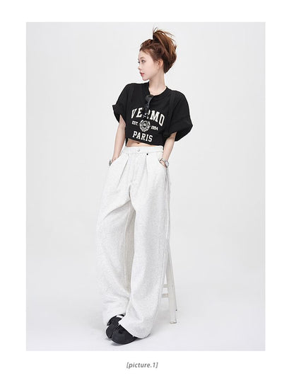 High Rise Wide Leg Sweatpants (Various Designs)