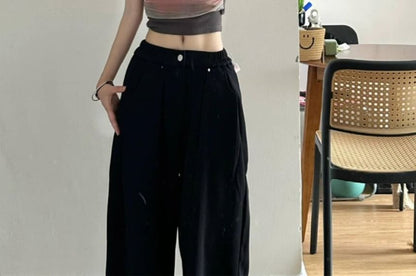 High Rise Wide Leg Sweatpants (Various Designs)