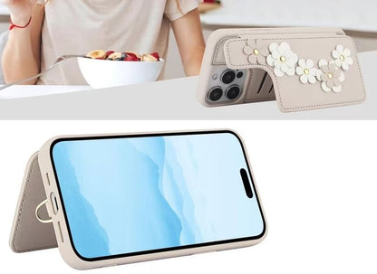 Case Floral Leather Phone Faux