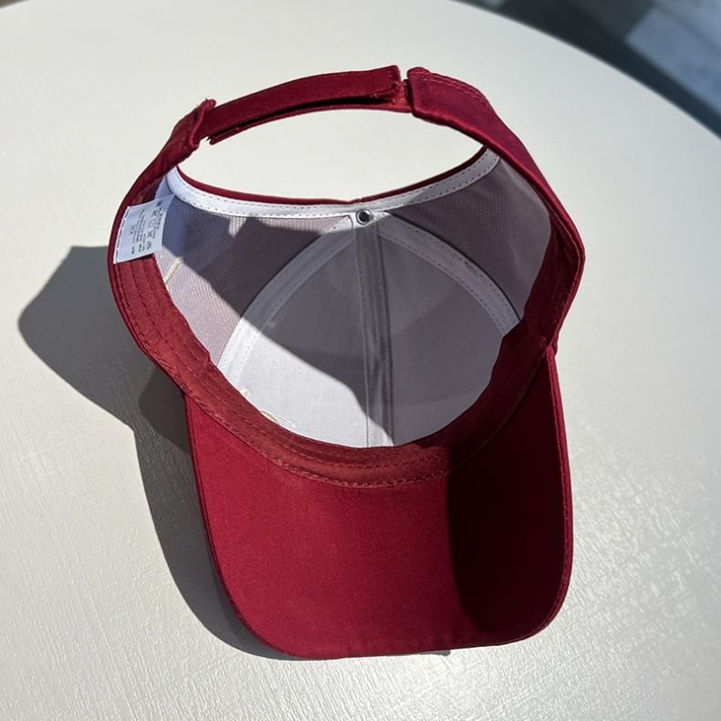 Casquette de baseball à visière brodée avec lettrage