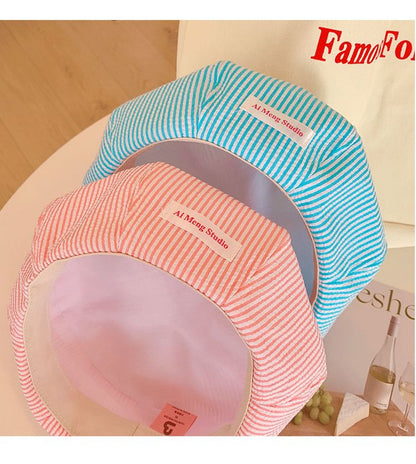 Striped Panel Beret