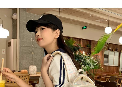 / Charm Cartoon Print Bag Backpack Multi-Pocket Set