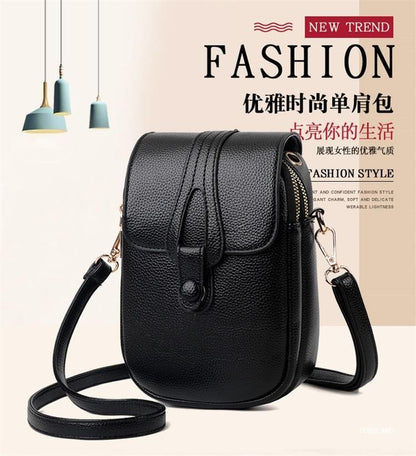 Flap Crossbody Bag Faux Leather