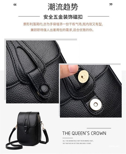 Flap Crossbody Bag Faux Leather