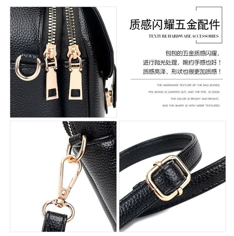 Flap Crossbody Bag Faux Leather