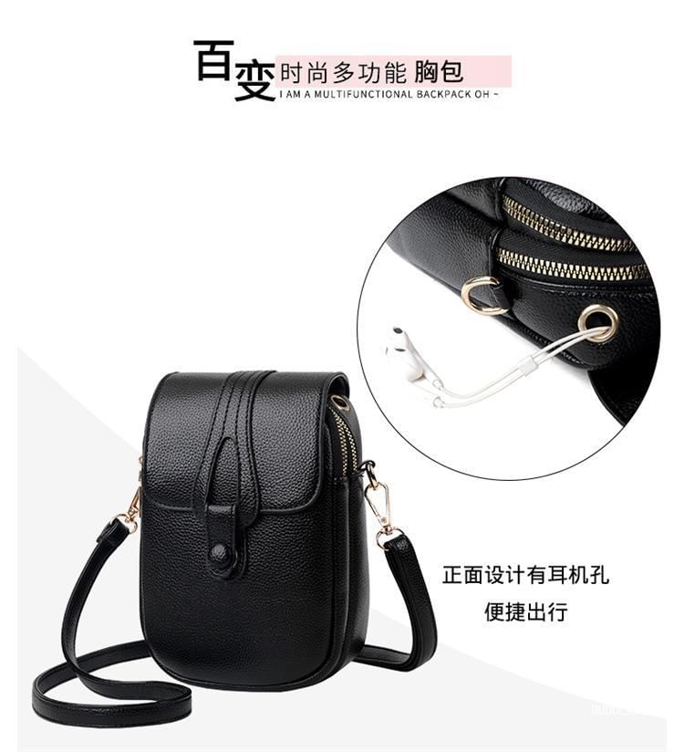 Flap Crossbody Bag Faux Leather