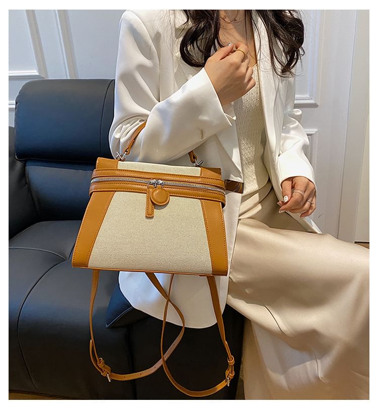 Top Two Crossbody Bag Tone Handle