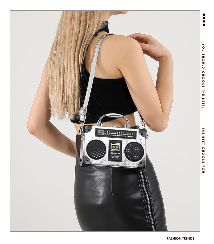 Box Radio Top Crossbody Bag Handle