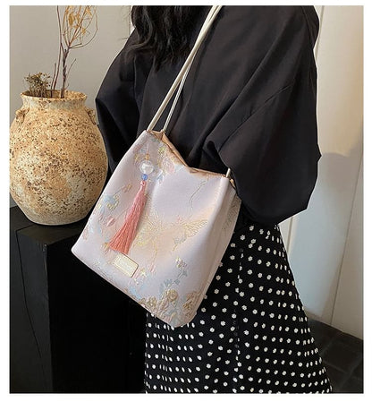 Bag Jacquard Butterfly Bucket