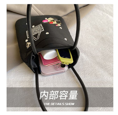 Bag Crossbody Top Rhinestone Handle