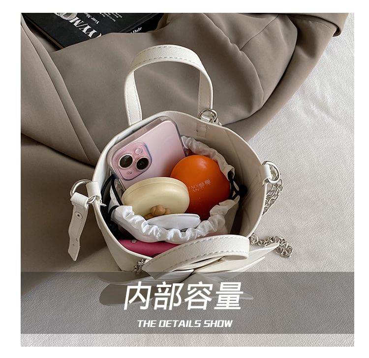 Chain Bag Flower Bucket Set: Strap Pouch +