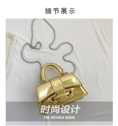 Crossbody Strap Flap Beaded Bag