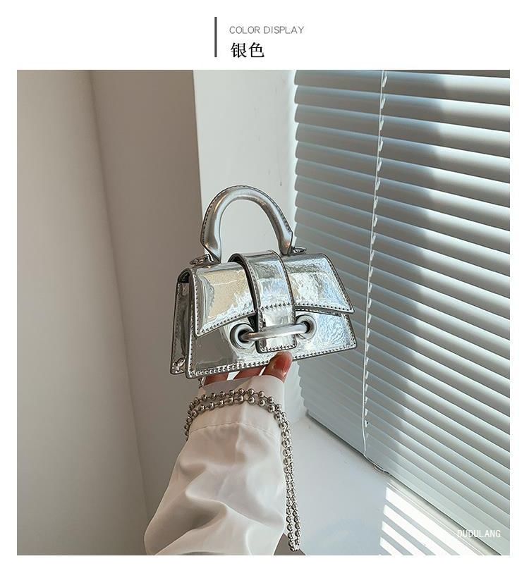 Crossbody Strap Flap Beaded Bag