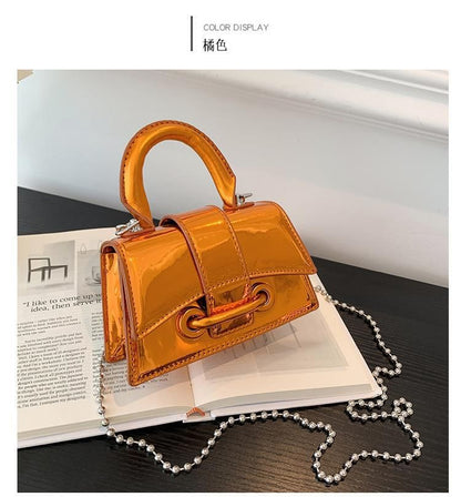 Crossbody Strap Flap Beaded Bag