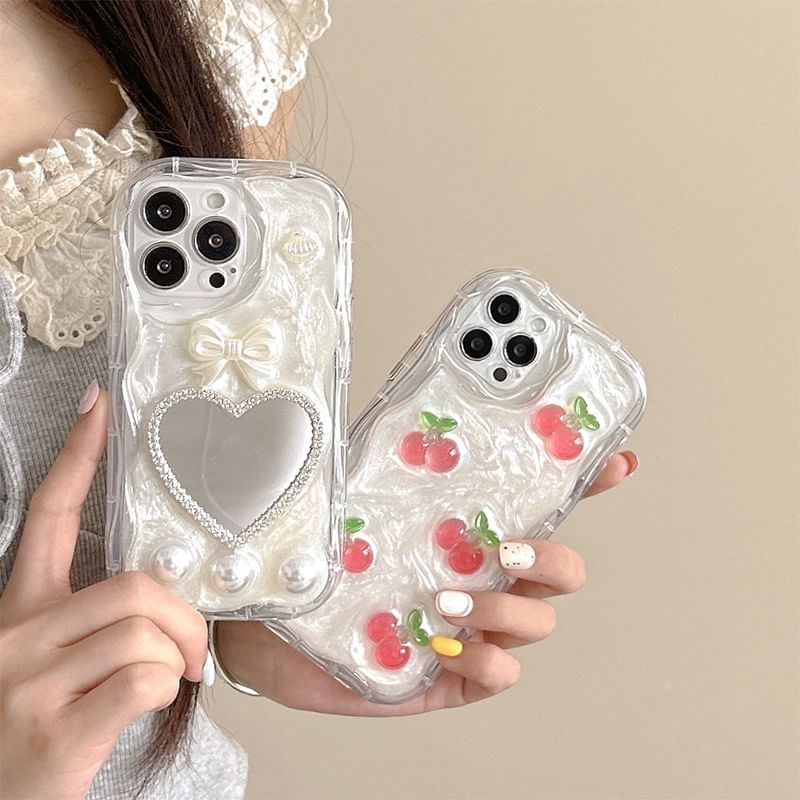 Case Mirrored Heart Cherry / Phone