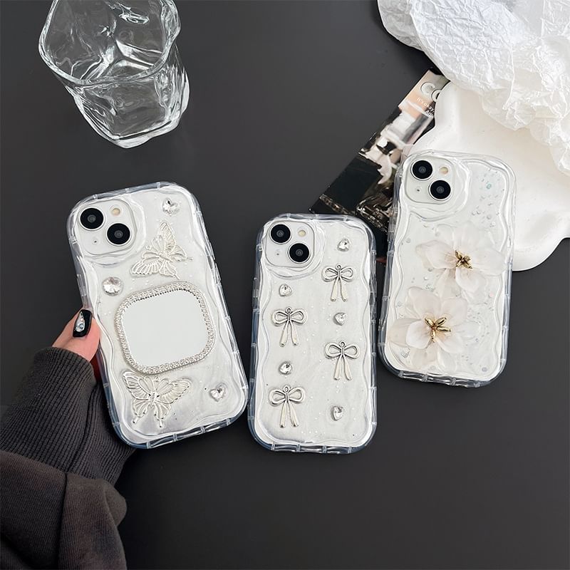 Phone Case / Floral Bow Mirrored