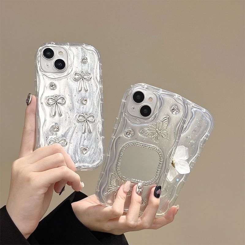 Phone Case / Floral Bow Mirrored