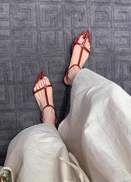 Wedge Strap Criss Ankle Cross Sandals