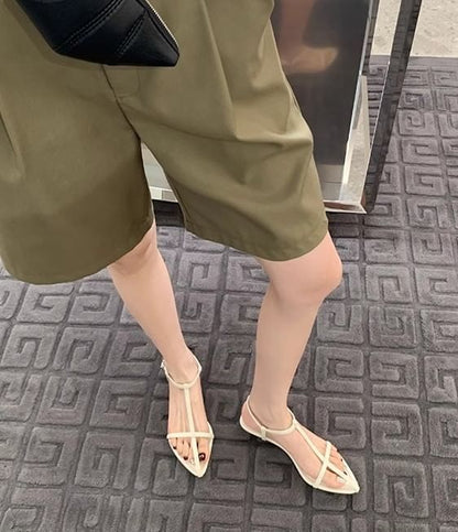 Wedge Strap Criss Ankle Cross Sandals