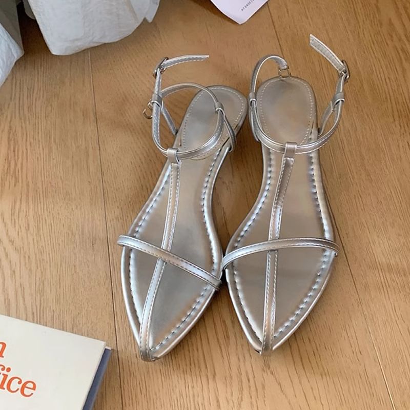 Wedge Strap Criss Ankle Cross Sandals