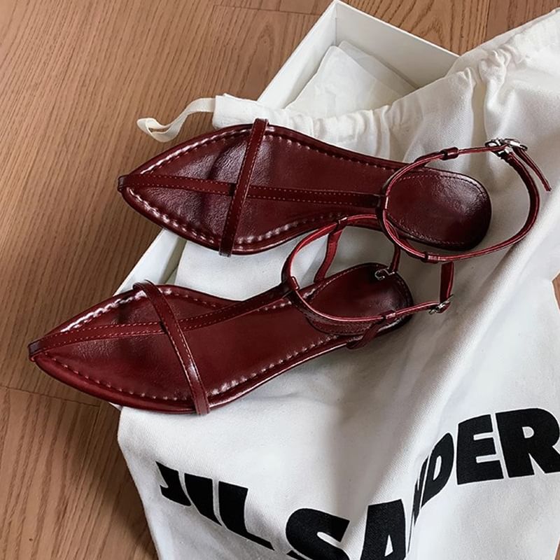 Wedge Strap Criss Ankle Cross Sandals