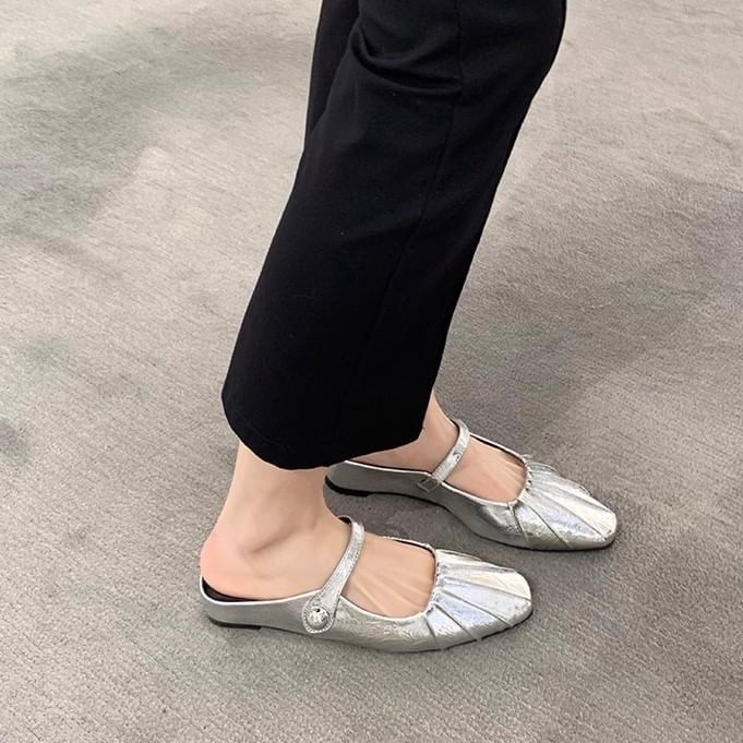 Toe Mary / Mules Jane Square Shoes