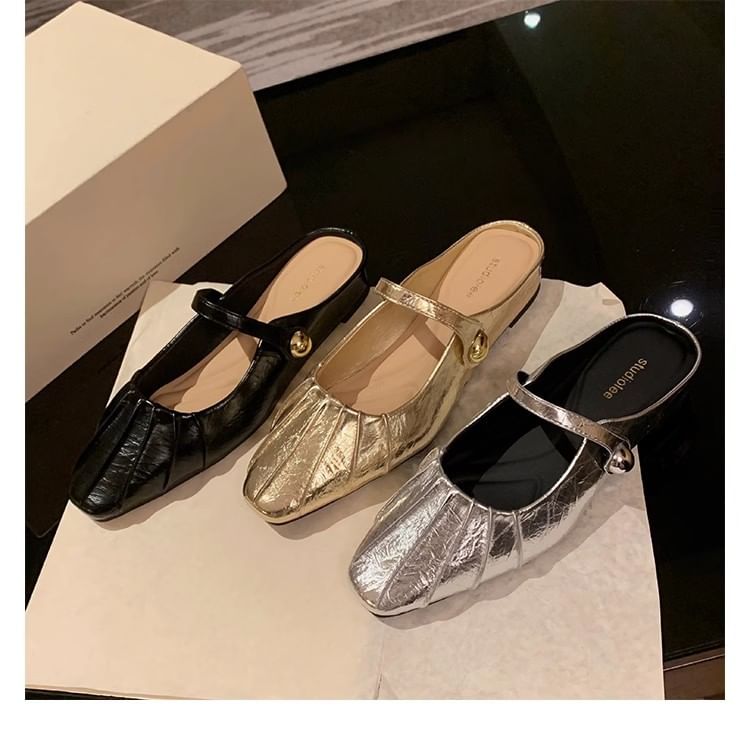 Toe Mary / Mules Jane Square Shoes