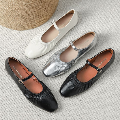Flats Ruched Jane Mary