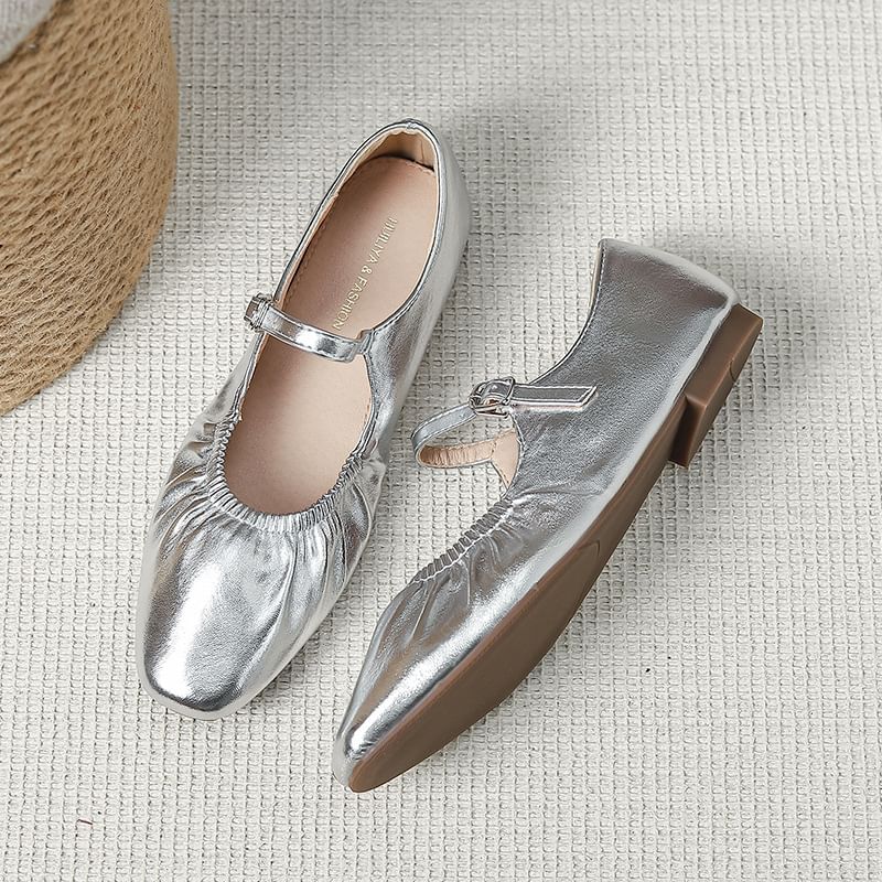 Flats Ruched Jane Mary