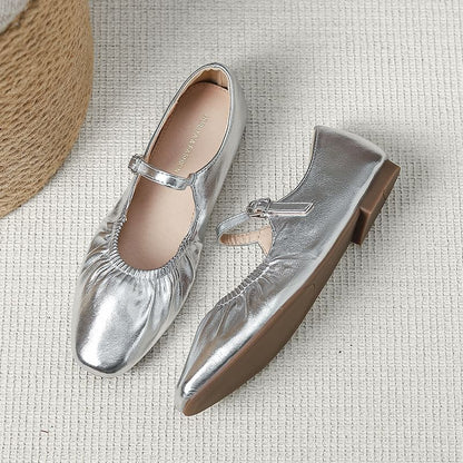 Flats Ruched Jane Mary