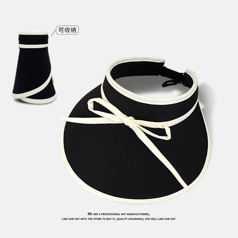 Sun Hat With Visor Decoration Bow