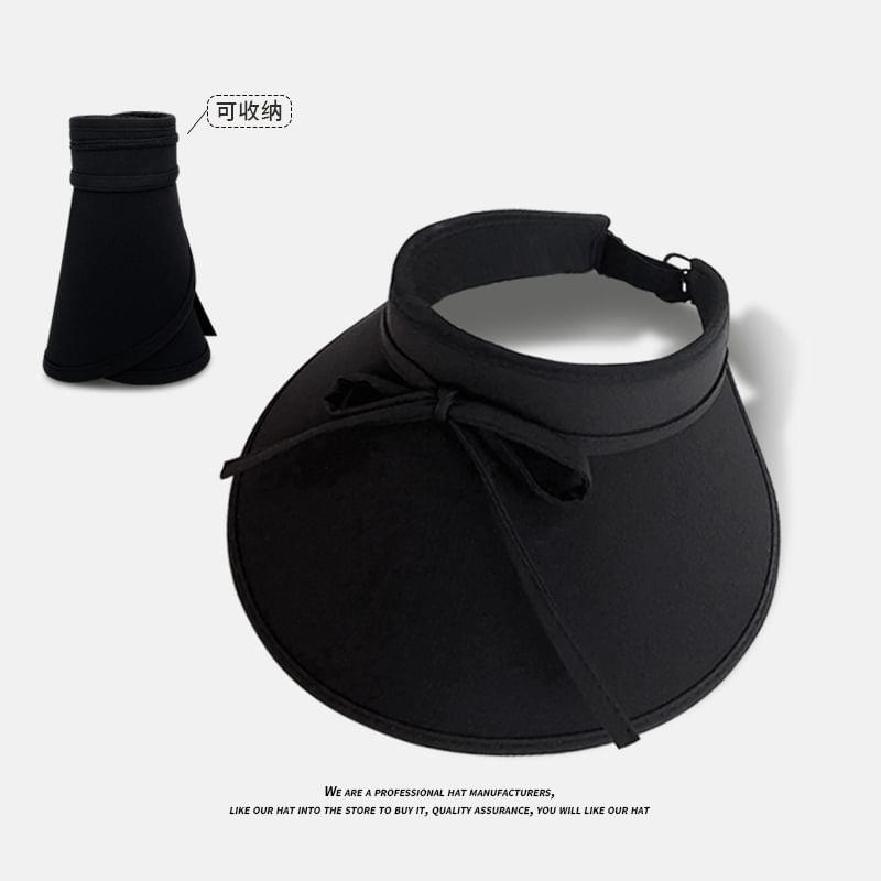 Sun Hat With Visor Decoration Bow