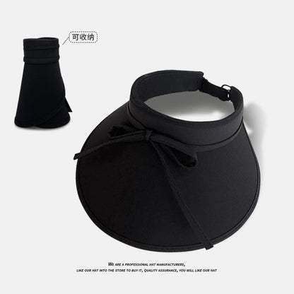 Sun Hat With Visor Decoration Bow