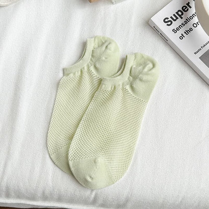 Chaussettes invisibles unies perforées