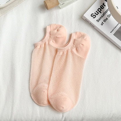 Chaussettes invisibles unies perforées