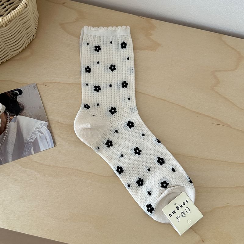 Chaussettes à motifs / avec nœud