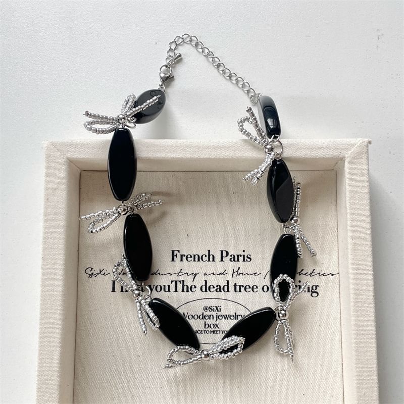 Earring Beaded Drop / Necklace Bow