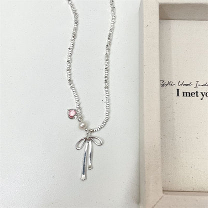 Necklace Bow Beaded