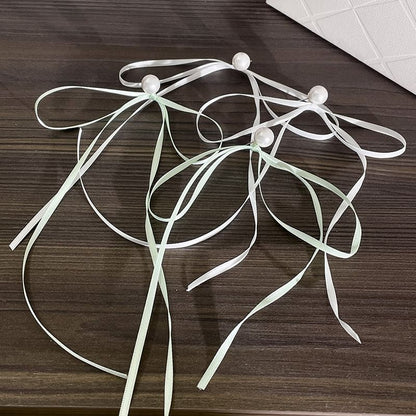 Faux Earring Bow Pearl